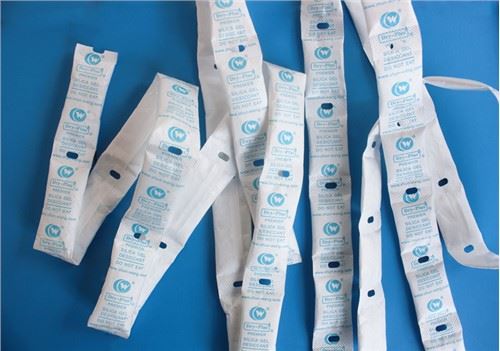 Nepārtrauktas sloksnes spilvenu paketes silikagela desikants Roll